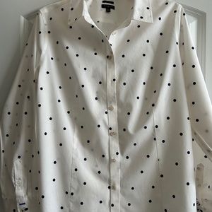 NEW MARKDOWN! Cute Polka Dot Shirt Talbots Petite